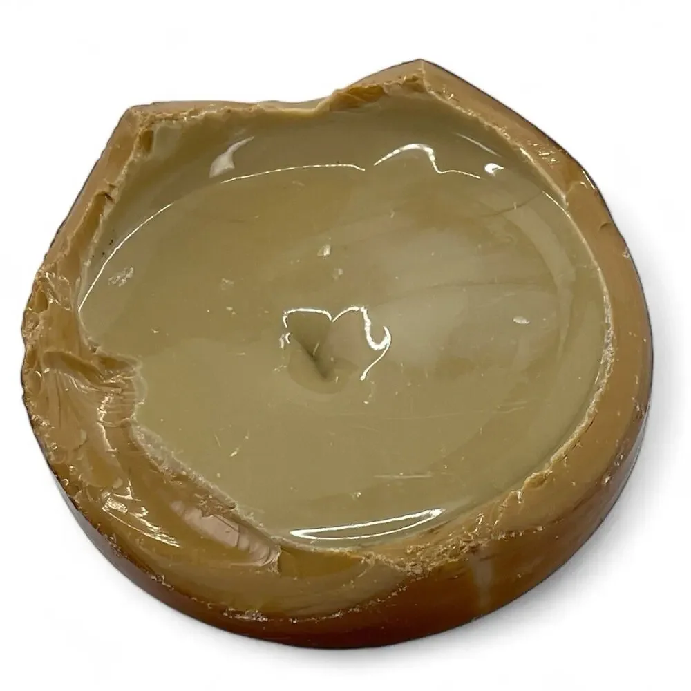 Chocolate Carmel Pontil Art Glass Cullet‎ Opaque Swirl Slag Glass #4XL105